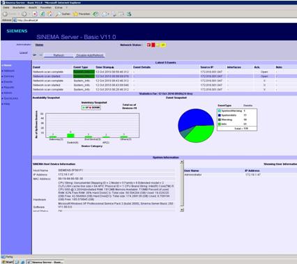 西門子工業網絡管理平臺SINEMA Server Basic V11