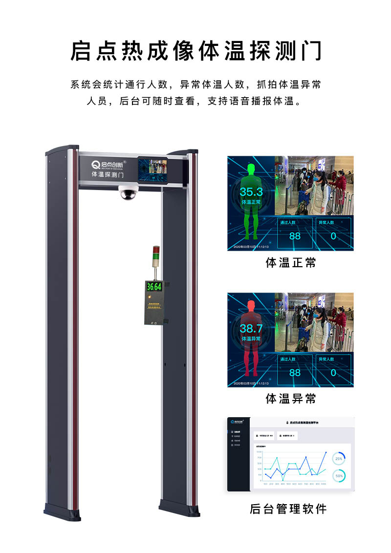 合肥學(xué)校測溫傳感器，防疫測溫通道門，CE認(rèn)證測溫門廠家